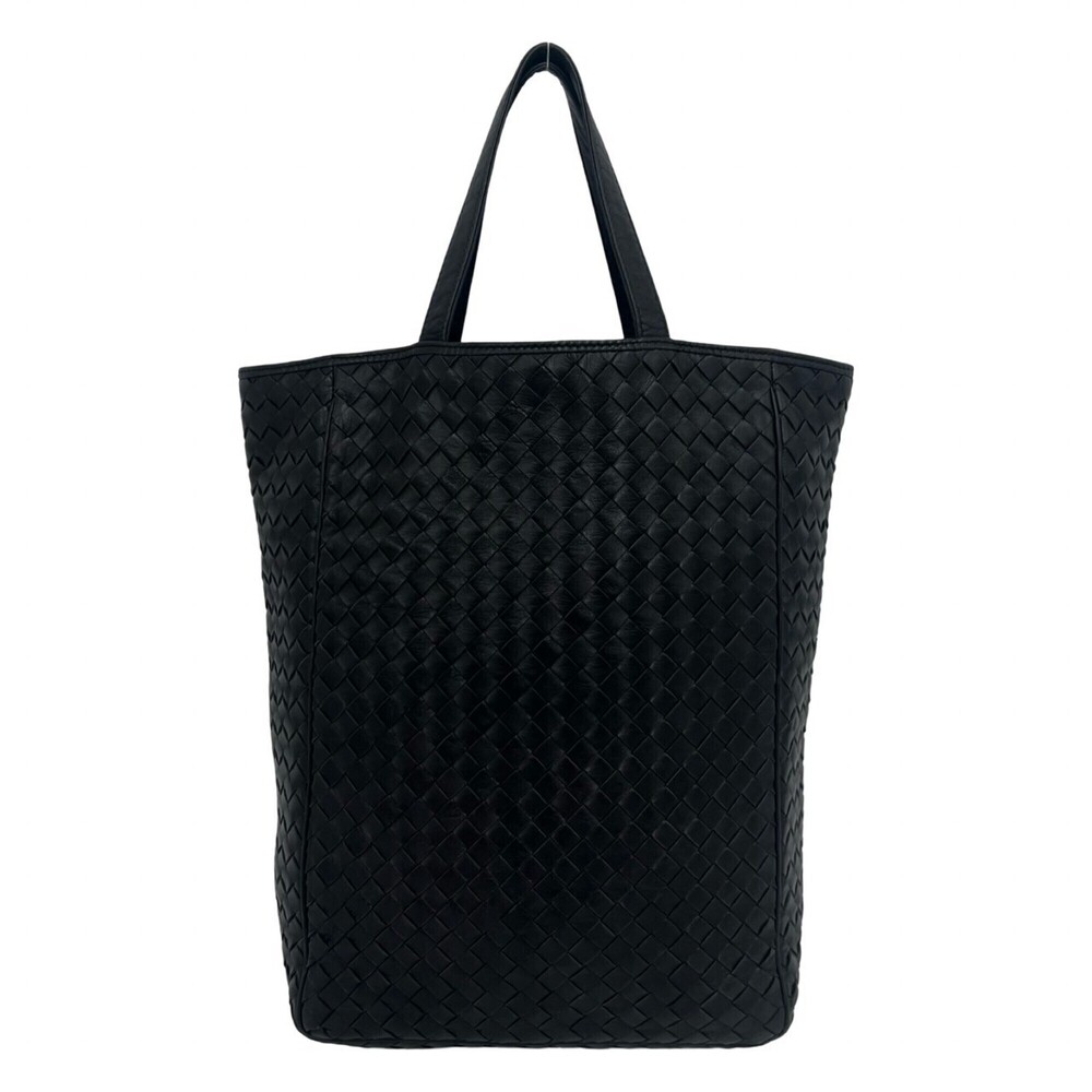BOTTEGA VENETA Intrecciato Leather Handbag Tote Bag Business Black 58117